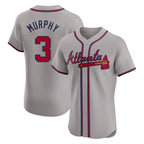 Atlanta Braves #3 Dale Murphy Player Gray FEDASGOGE Limited Elite Home Game Stitched Jerseys