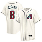 Arizona Diamondbacks #8 James McCann Player Cream FEDASGOGE Home Game Stitched Jerseys