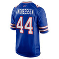 B.Bills #44 Joe Andreessen Royal FEDASGOGE Game Jersey