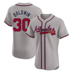 Atlanta Braves #30 Drake Baldwin Player Gray FEDASGOGE Limited Elite Home Game Stitched Jerseys