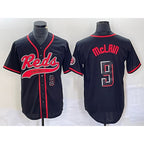 Cincinnati Reds #9 Matt McLain Number Black FEDASGOGE 2023 City Connect Cool Base Stitched Jerseys
