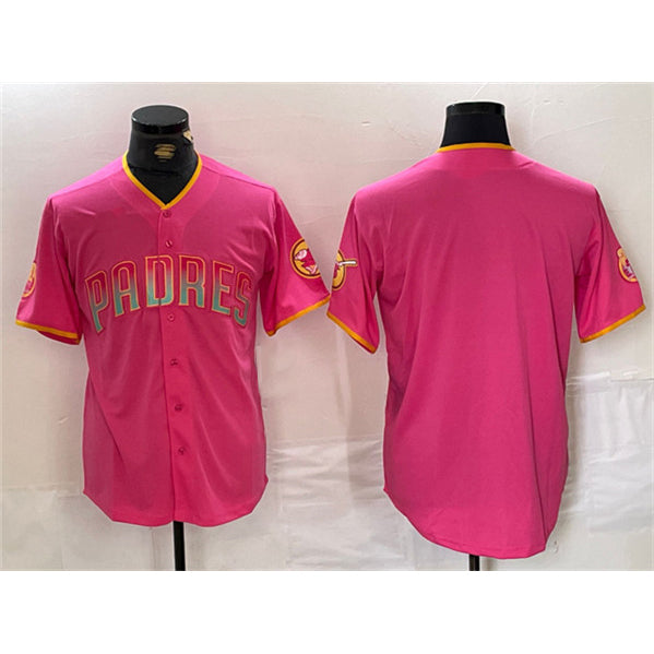 San Diego Padres Blank Pink FEDASGOGE Cool Base Stitched Jersey