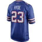 B.Bills #23 Micah Hyde Royal FEDASGOGE Game Player Jersey