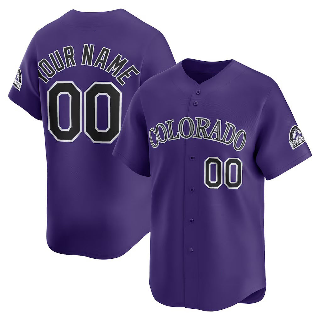 Custom Colorado Rockies Purple FEDASGOGE Alternate Limited Jersey
