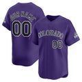Custom Colorado Rockies Purple FEDASGOGE Alternate Limited Jersey
