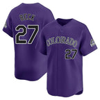 Colorado Rockies #27 Jordan Beck Player Purple FEDASGOGE Limited Home Stitched Jerseys
