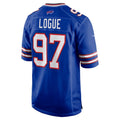 B.Bills #97 Zion Logue Royal FEDASGOGE Team Game Jersey