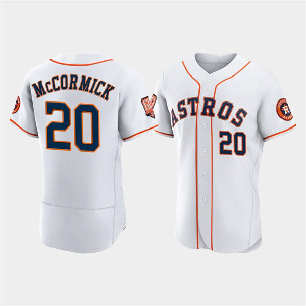 Houston Astros #20 Chas McCormick White FEDASGOGE 60th Anniversary Flex Base Stitched Jersey