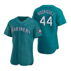 Seattle Mariners #44 Julio Rodr¨ªguez Aqua FEDASGOGE Flex Base Stitched Jersey