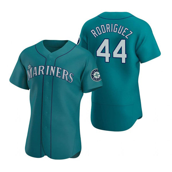 Seattle Mariners #44 Julio Rodr¨ªguez Aqua FEDASGOGE Flex Base Stitched Jersey