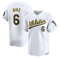 Oakland Athletics #6 Jordan Diaz White FEDASGOGE Home Limited Stitched Jersey