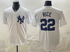 New York Yankees #22 Ben Rice White FEDASGOGE Home Stitched Jersey