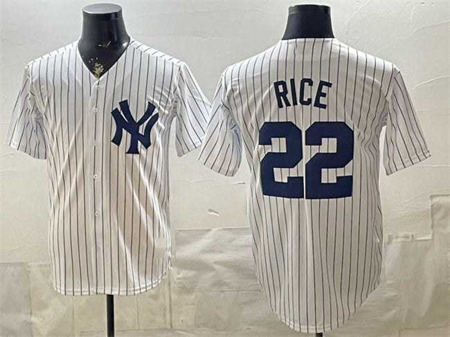 New York Yankees #22 Ben Rice White FEDASGOGE Home Stitched Jersey