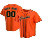 Custom San Francisco Giants Orange FEDASGOGE Cool Base Jersey