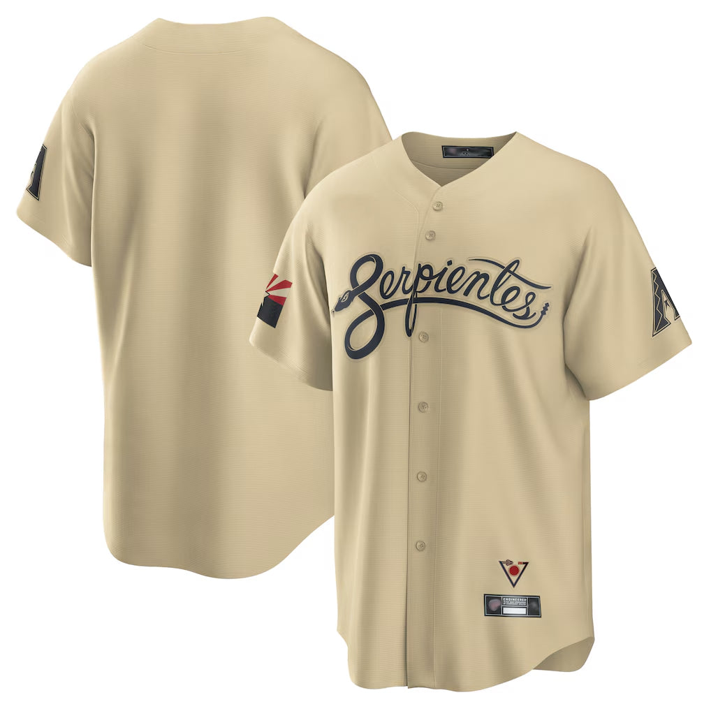 Arizona Diamondbacks Tan FEDASGOGE City Connect Home Game Blank Player Stitched Jerseys