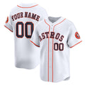 Custom Houston Astros White FEDASGOGE Home Limited Jersey