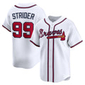 Atlanta Braves #99 Spencer Strider White FEDASGOGE Home Limited Player Jersey