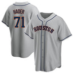 Houston Astros #71 Josh Hader Player Gray FEDASGOGE Home Game Stitched Jerseys