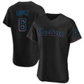 Miami Marlins #6 Otto Lopez Player Black FEDASGOGE Home Limited Elite Stitched Jerseys