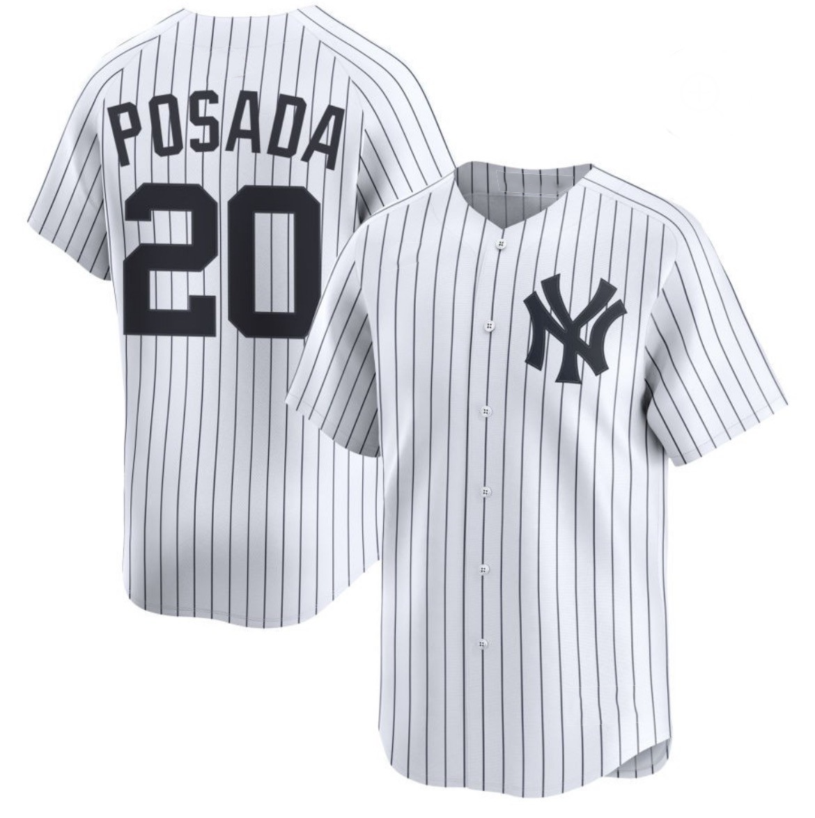 New York Yankees #20 Jorge Posada White FEDASGOGE Cool Base Stitched Jersey