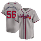 Atlanta Braves #56 Spencer Schwellenbach Player Gray FEDASGOGE Limited Home Game Stitched Jerseys