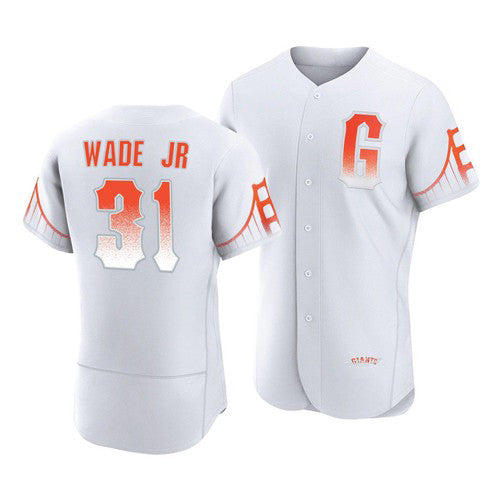 San Francisco Giants #31 LaMonte Wade Jr White FEDASGOGE 2021 City Connect Flex Base Jersey