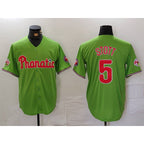 Philadelphia Phillies #5 Bryson Stott Green FEDASGOGE With Patch Stitched Cool Base Jersey