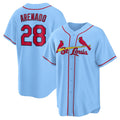 St. Louis Cardinals #28 Nolan Arenado Light Blue FEDASGOGE Alternate Official Replica Player Jersey