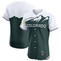Colorado Rockies Blank Player Green FEDASGOGE City Connect Limited Elite Home Stitched Jerseys
