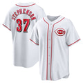 Cincinnati Reds #37 Tyler Stephenson White FEDASGOGE Home Replica Jersey