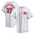 Cincinnati Reds #37 Tyler Stephenson White FEDASGOGE Home Replica Jersey