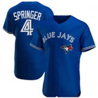 Toronto Blue Jays #4 George Springer Royal FEDASGOGE Flex Base Stitched Jersey