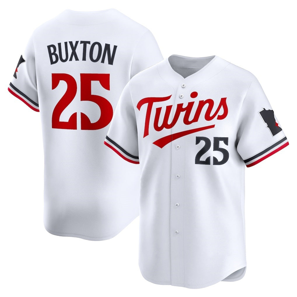 Minnesota Twins #25 Byron Buxton White FEDASGOGE Home Limited Player Jersey