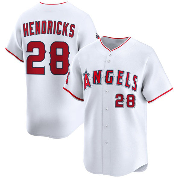 Los Angeles Angels #28 Kyle Hendricks White FEDASGOGE 2024 Home Limited Stitched Jersey