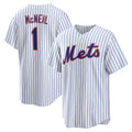 New York Mets #1 Jeff McNeil White FEDASGOGE Home Replica Player Jersey