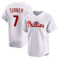 Philadelphia Phillies #7 Trea Turner White FEDASGOGE Home Limited Player Jersey