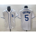 Los Angeles Dodgers #5 Freddie Freeman White FEDASGOGE Cool Base Stitched Jersey