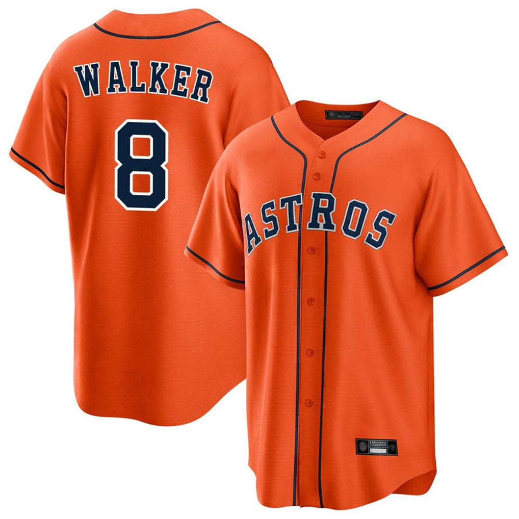 Houston Astros #8 Christian Walker Player Orange FEDASGOGE Home Game Stitched Jerseys