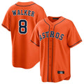 Houston Astros #8 Christian Walker Player Orange FEDASGOGE Home Game Stitched Jerseys