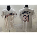 San Diego Padres #31 Dave Winfield White FEDASGOGE Throwback With Patch Cool Base Stitched Jersey