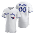 Custom Toronto Blue Jays White FEDASGOGE 2020 Stitched Flex Base Jersey