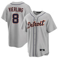 Detroit Tigers #8 Matt Vierling Player Gray FEDASGOGE Home Game Stitched Jerseys
