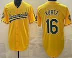Oakland Athletics #16 Nick Kurtz Yellow FEDASGOGE Limited Jersey