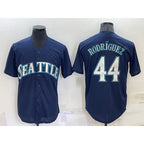 Seattle Mariners #44 Julio Rodriguez Navy Blue FEDASGOGE Stitched Cool Base Jersey