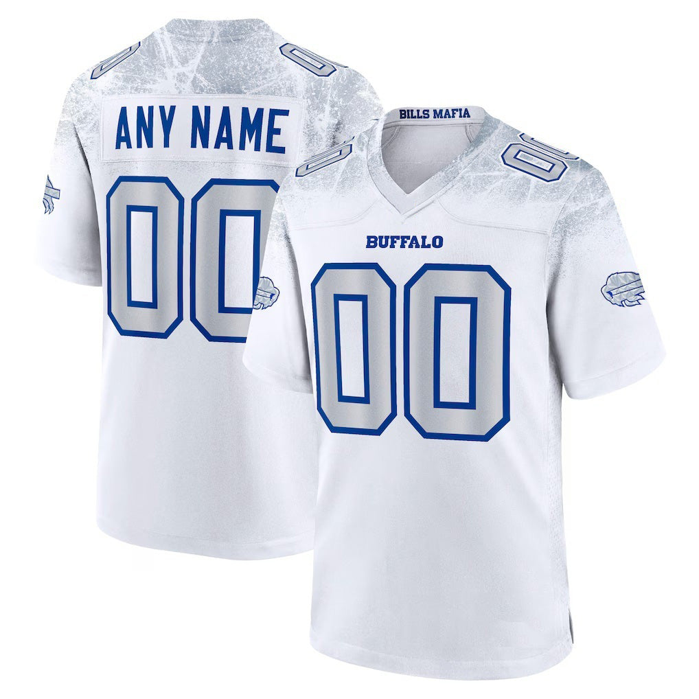 Custom B.Bills White FEDASGOGE 2025 Rivalries Collection Game Jersey