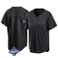 Los Angeles Dodgers #8 Enrique Hern¨¢ndez Player Black FEDASGOGE World Series Meet Pitch Fashion T-shirt Stitched Jerseys