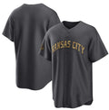 Kansas City Royals Blank Charcoal FEDASGOGE 2022 All-Star Cool Base Stitched Jersey