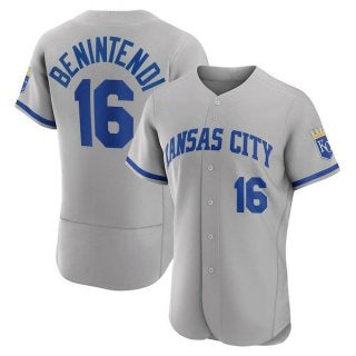 Kansas City Royals #16 Andrew Benintendi Grey FEDASGOGE Flex Base Stitched Jersey
