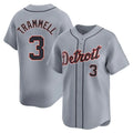 Detroit Tigers #3 Alan Trammell Player Gray FEDASGOGE Home Limited Stitched Jerseys