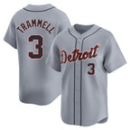 Detroit Tigers #3 Alan Trammell Player Gray FEDASGOGE Home Limited Stitched Jerseys